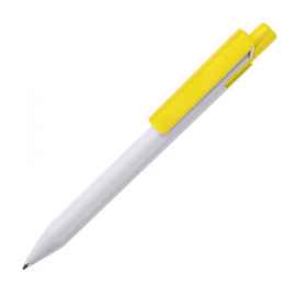 Ручка шариковая Zen, белый/желтый, пластик, Цвет: желтый, белый