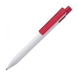 Ручка шариковая Zen, белый/красный, пластик, Цвет: красный, белый