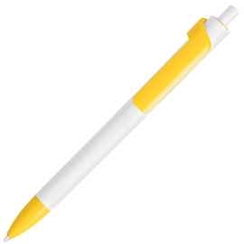 FORTE, ручка шариковая, белый/желтый, пластик, Цвет: белый, желтый