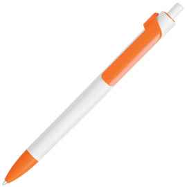 FORTE, ручка шариковая, белый/оранжевый, пластик, Цвет: белый, оранжевый