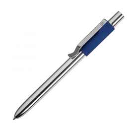 STAPLE, ручка шариковая, хром/синий, алюминий, пластик, Цвет: синий