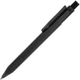 TOWER, ручка шариковая с грипом, черный, металл/прорезиненная поверхность, Цвет: Чёрный