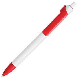FORTE, ручка шариковая, белый/красный, пластик, Цвет: белый, красный