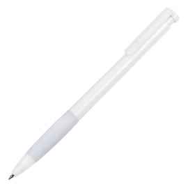 N13, ручка шариковая с грипом, пластик, белый, Цвет: белый