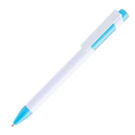 Ручка шариковая MAVA,  белый/голубой, пластик, Цвет: белый, голубой