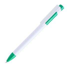 Ручка шариковая MAVA,  белый/зеленый,  пластик, Цвет: белый, зеленый