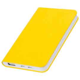 Универсальный аккумулятор 'Softi' (5000mAh),желтый, 7,5х12,1х1,1см, искусственная кожа,пласт, Цвет: желтый