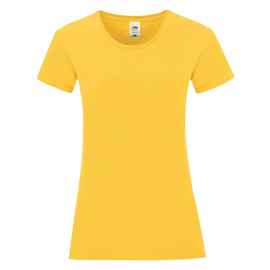 Футболка 'Ladies Iconic', желтый, XS, 100% хлопок, 150 г/м2, Цвет: желтый, Размер: XS
