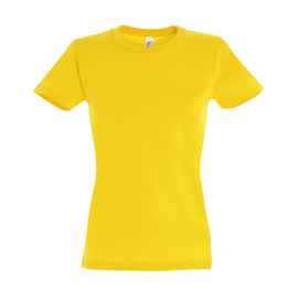 Футболка женская IMPERIAL WOMEN, желтый_S, 100% х/б, 190 г/м2, Цвет: желтый, Размер: S