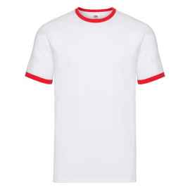 Футболка 'Ringer T', белый с красным_M, 100% х/б, 160 г/м2, Цвет: красный, белый, Размер: Длина 69 см., ширина 51 см.