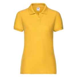 Поло 'Lady-Fit 65/35 Polo', солнечно-желтый_XL, 65% п/э, 35% х/б, 180 г/м2, Цвет: желтый, Размер: Длина 65 см., ширина 52 см.