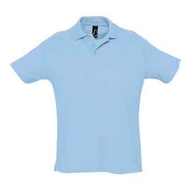 Рубашка поло мужская SUMMER II, голубой, 2XL, 100% хлопок, 170 г/м2, Цвет: голубой, Размер: 2XL
