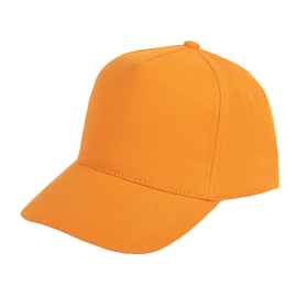 Бейсболка 'Premium S', 5 клиньев, металлическая застежка,оранжевый,100% хлопок,плотность 350 г/м2, Цвет: оранжевый