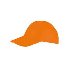 Бейсболка 'BUZZ', 5 клиньев, застежка на липучке, оранжевый, 100% хлопок, плотность 150 г/м2, Цвет: оранжевый