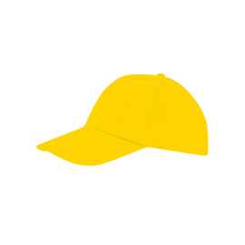 Бейсболка 'BUZZ', 5 клиньев, застежка на липучке, желтый, хлопок 100% х/б, плотность 150 г/м2, Цвет: желтый