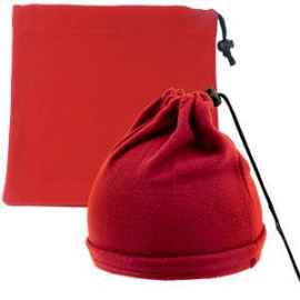 Шапка-шарф с утяжкой 'Articos', 24,5 x 25,5 см, красный, флис, 200 гр/м2, Цвет: красный