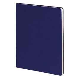 Бизнес-блокнот 'Biggy', B5 формат, синий, серый форзац, мягкая обложка, в клетку, Цвет: синий