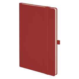 Бизнес-блокнот 'Gracy', 130х210 мм, красный, кремовая бумага, гибкая обложка, в линейку, на резинке