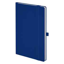 Бизнес-блокнот 'Gracy', 130х210 мм, синий, кремовая бумага, гибкая обложка, в линейку, на резинке, Цвет: синий, Размер: 130х210 мм