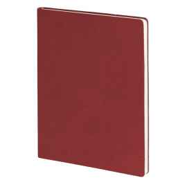 Бизнес-блокнот 'Biggy', B5 формат, красный, серый форзац, мягкая обложка, в клетку, Цвет: красный