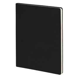Бизнес-блокнот 'Biggy', B5 формат, черный, серый форзац, мягкая обложка, в клетку, Цвет: Чёрный