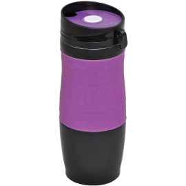 Термокружка вакуумная 'УДАЧА',  400 мл,  фиолетовый, металл/силикон, Цвет: фиолетовый