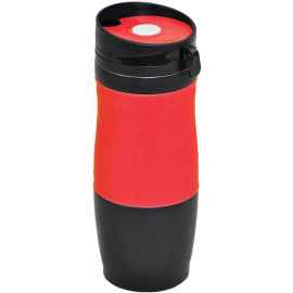 Термокружка вакуумная 'УДАЧА',  400 мл, красный, металл/силикон, Цвет: красный, черный