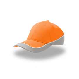 Бейсболка 'Racing', 6 клиньев, оранжевый/серый, 94% полиэстер 6% вискоза, 180  г/м2, Цвет: оранжевый