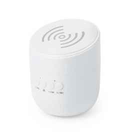 Bluetooth колонка со встроенной беспроводной зарядкой Dortam, Цвет: белый