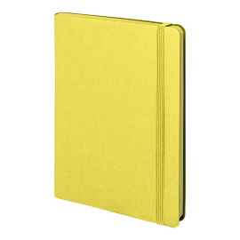Ежедневник недатированный Shady, А5,  лимонный, кремовый блок, желтый обрез, Цвет: желтый
