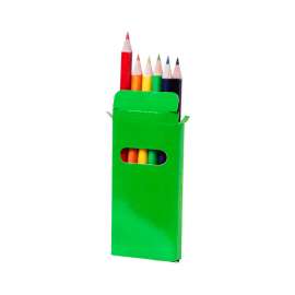 Набор цветных карандашей GARTEN (6шт.), зеленый, 5 x 9.3 x 0.8 см, дерево, картон, Цвет: зеленый