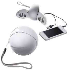 Портативные аудио колонки для смартфона,белые,D=7,8см,пластик, Цвет: белый