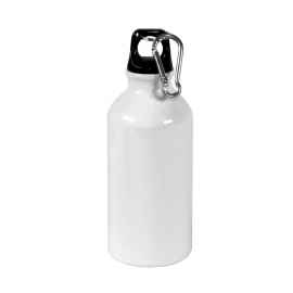 Бутылка под сублимацию GREIMS с карабином, белый, 400 мл, алюминий, Цвет: белый