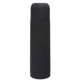 Термос вакуумный 'Flask',сталь с покрытием софт тач, черный, 500 мл., Цвет: Чёрный