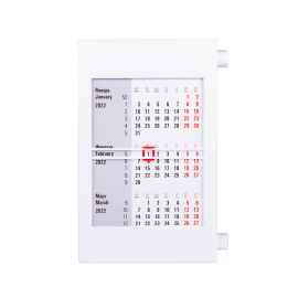 Календарь настольный на 2 года, белый, 18х11 см, пластик, тампопечать, шелкография, Цвет: белый