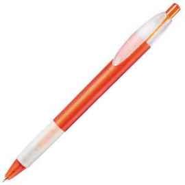 X-1 FROST GRIP, ручка шариковая, фростированный оранжевый/белый, пластик, Цвет: оранжевый, белый