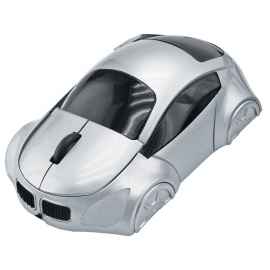 Мышь компьютерная оптическая 'Автомобиль', серебристый, 10,4х6,4х3,7см, пластик, тампопечать, Цвет: серебристый