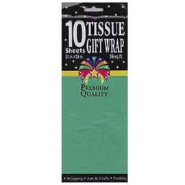 Упаковочная бумага 'Тишью', зеленый, 10 листов в упаковке, размер листа 50*66 см, Цвет: зеленый