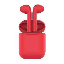 Наушники беспроводные с зарядным боксом TWS AIR SOFT, цвет красный, Цвет: красный