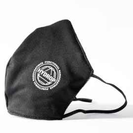 Бесклапанная фильтрующая маска RESPIRATOR 800 HYDROP черная с логотипом в фирменном пакете, Цвет: черный, Размер: универсальный
