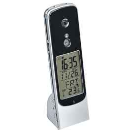 Веб-камера USB настольная с часами, будильником и термометром, Цвет: серебристый, черный