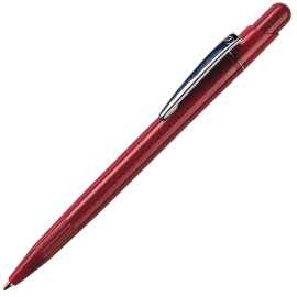 MIR, ручка шариковая с серебристым клипом, бордо, пластик/металл, Цвет: бордовый, серебристый