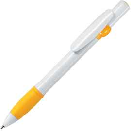ALLEGRA, ручка шариковая, желтый/белый, пластик, Цвет: белый, желтый