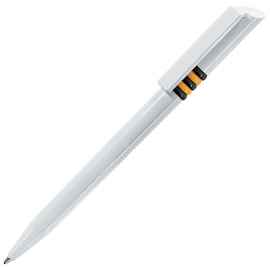 GRIFFE, ручка шариковая, белый, черные и желтые колечки, пластик, Цвет: белый