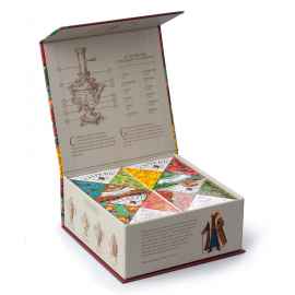 Набор Сугревъ в картонной коробке с 4-я чаями, Цвет: разные цвета, Размер: 15 х 15 х 6,5 см
