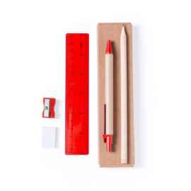Набор GABON  из 5 предметов в картонной коробке, красный, 4.5*17.7*1.5 см, Цвет: красный