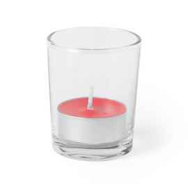 Свеча PERSY ароматизированная (клубника), 6,3х5см,воск, стекло, Цвет: красный