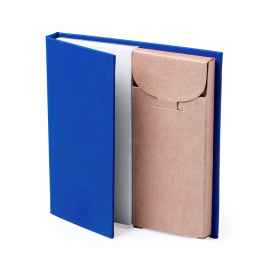 Набор LUMAR: листы для записи (60шт) и цветные карандаши (6шт), синий, картон, дерево, Цвет: синий