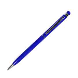 TOUCHWRITER, ручка шариковая со стилусом для сенсорных экранов, синий/хром, металл, Цвет: синий