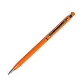 TOUCHWRITER, ручка шариковая со стилусом для сенсорных экранов, оранжевый/хром, металл, Цвет: оранжевый